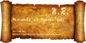 Muraközi Renátó névjegykártya