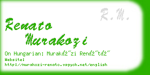 renato murakozi business card